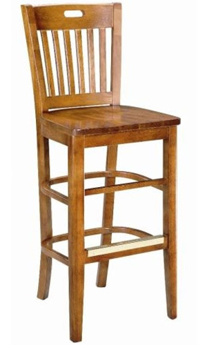 LIBRARY SLOT BACK BARSTOOL