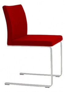 Cadence Sled Red Chair1