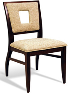 Square Cut-out Upholstered Dining Chair Hospitality Restaurant Residential 