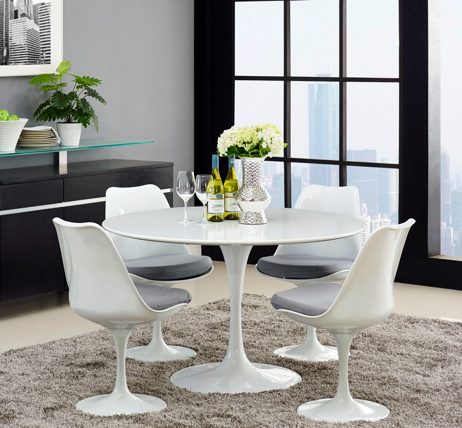 Anabel 47in Wood Top Dining Table1